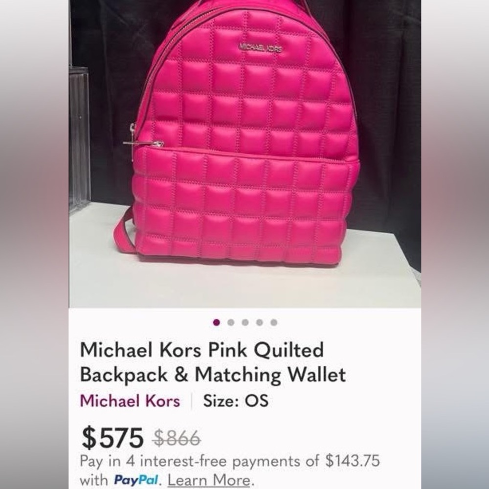 NWT RARE DRAGONFRUIT MICHAEL KORS BACKPACK - Picture 7 of 7